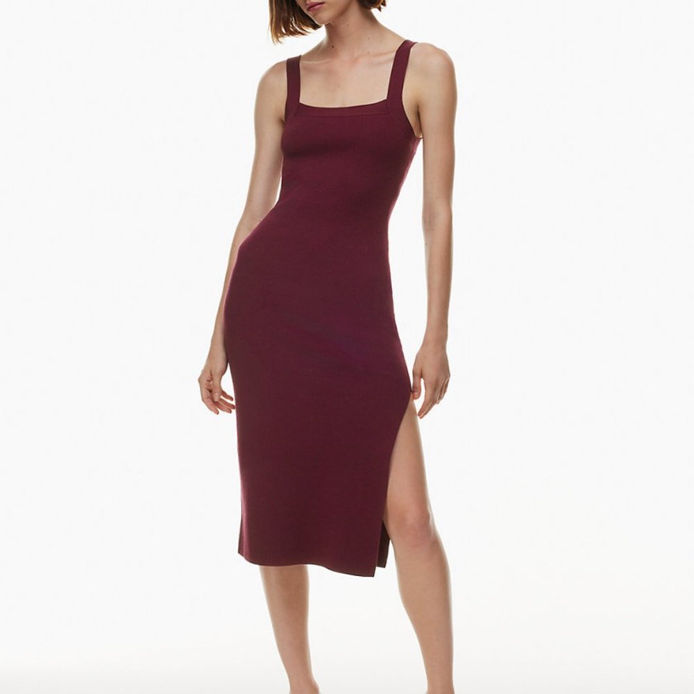 Aritzia Burgundy Midi Dress
